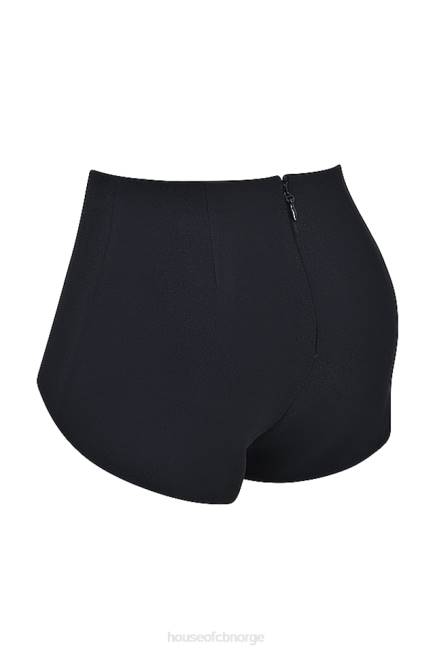 klær tahni svarte shorts med høy midje House of CB J6RL857