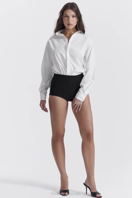 klær tahni svarte shorts med høy midje House of CB J6RL857