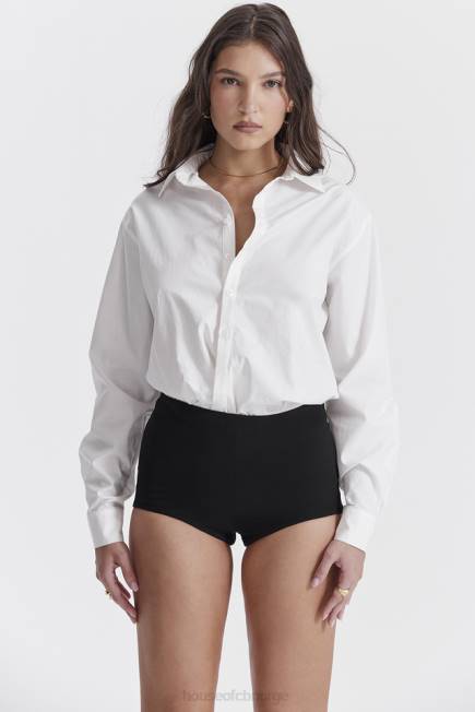 klær tahni svarte shorts med høy midje House of CB J6RL857