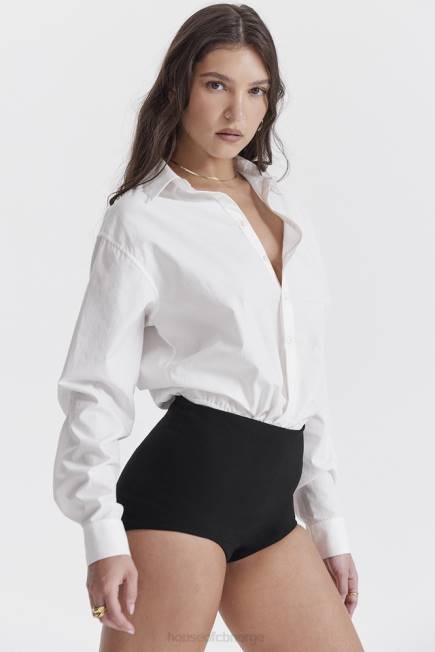 klær tahni svarte shorts med høy midje House of CB J6RL857