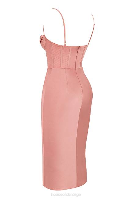 klær myrna rose sateng korsett slip kjole House of CB J6RL525