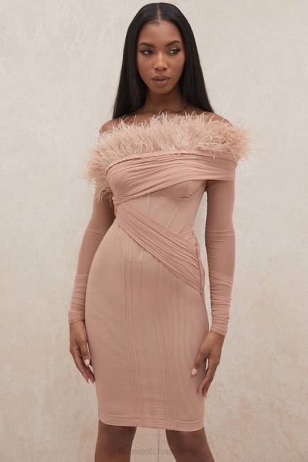 klær naira blush mesh korsettkjole House of CB J6RL589