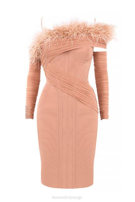 klær naira blush mesh korsettkjole House of CB J6RL589