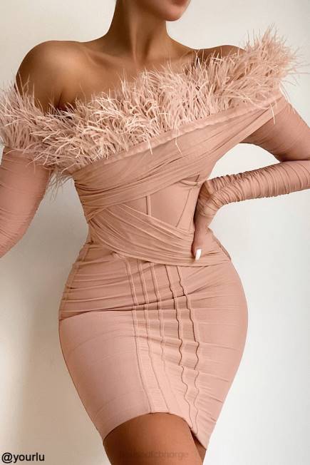 klær naira blush mesh korsettkjole House of CB J6RL589