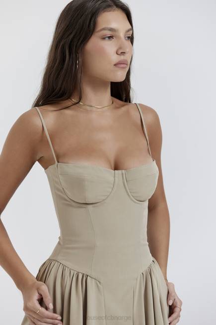 klær samaria taupe korsett solkjole House of CB J6RL217