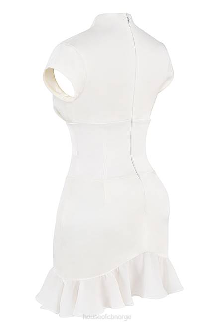 klær tianna ivory volang korsettkjole House of CB J6RL401