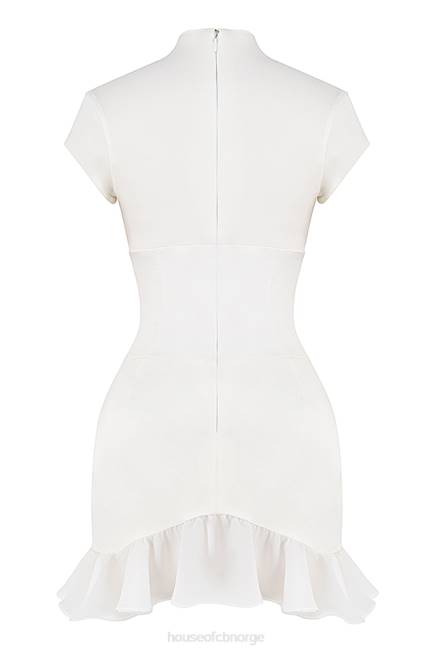 klær tianna ivory volang korsettkjole House of CB J6RL401