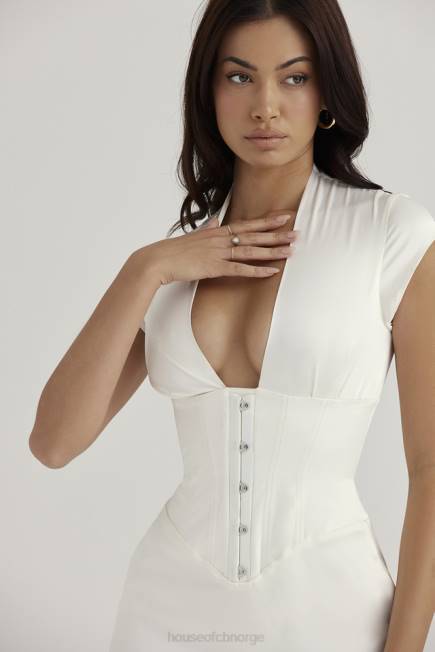 klær tianna ivory volang korsettkjole House of CB J6RL401