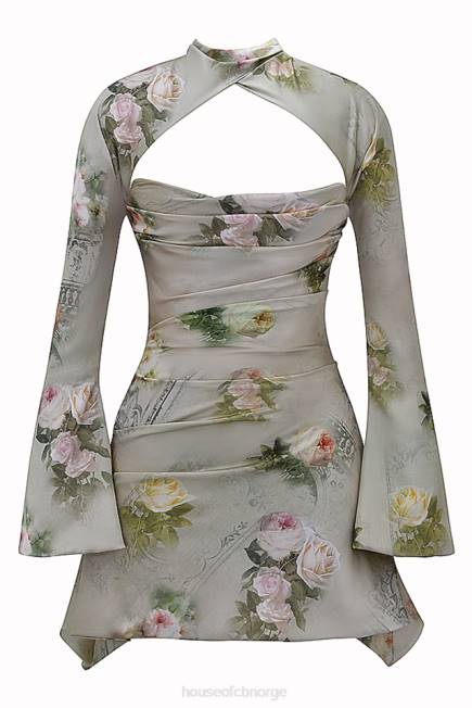klær toira vintage floral drapert korsettkjole House of CB J6RL272