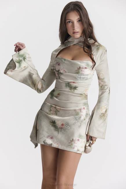 klær toira vintage floral drapert korsettkjole House of CB J6RL272