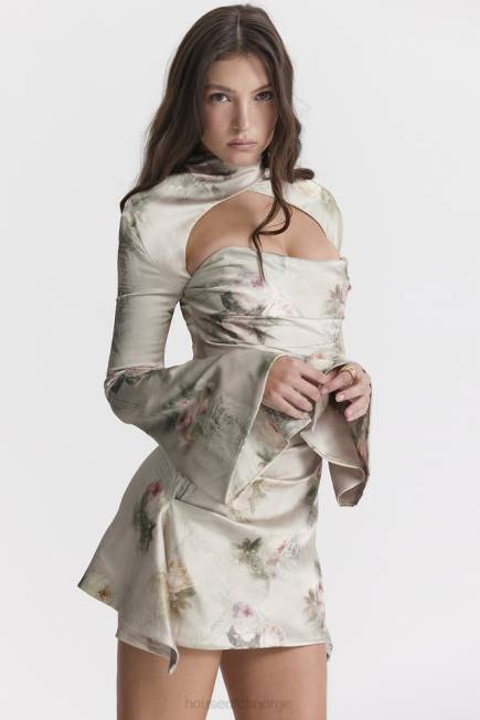 klær toira vintage floral drapert korsettkjole House of CB J6RL272