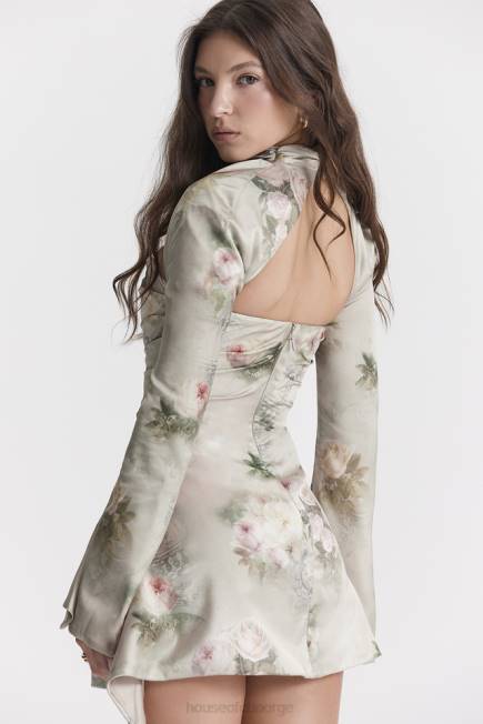 klær toira vintage floral drapert korsettkjole House of CB J6RL272