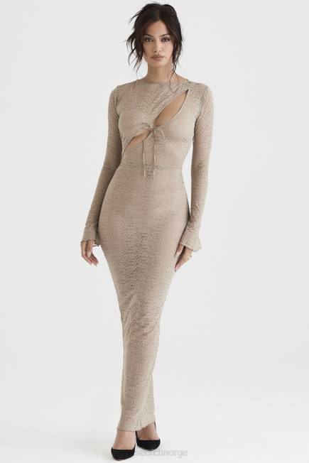 klær Giovanna stone floral blonde maxi kjole House of CB J6RL391
