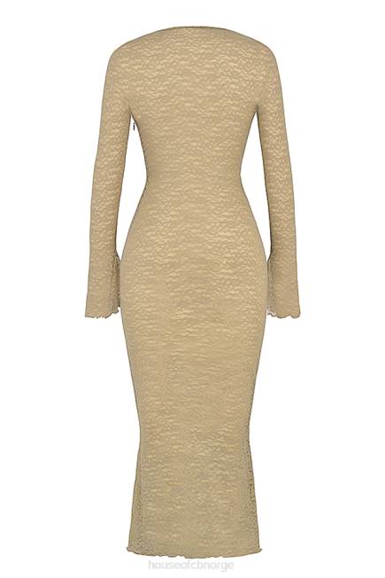 klær Giovanna stone floral blonde maxi kjole House of CB J6RL391