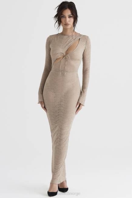 klær Giovanna stone floral blonde maxi kjole House of CB J6RL391