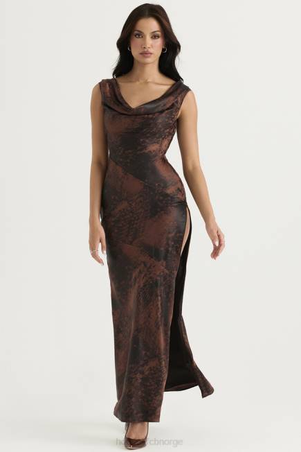 klær alaina antikk kobber bias cut maxi kjole House of CB J6RL373
