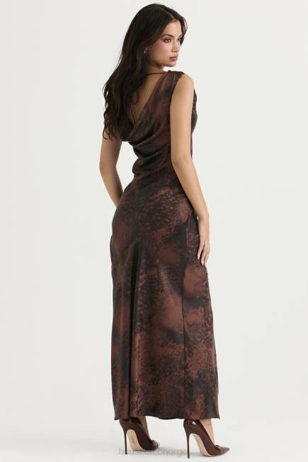 klær alaina antikk kobber bias cut maxi kjole House of CB J6RL373