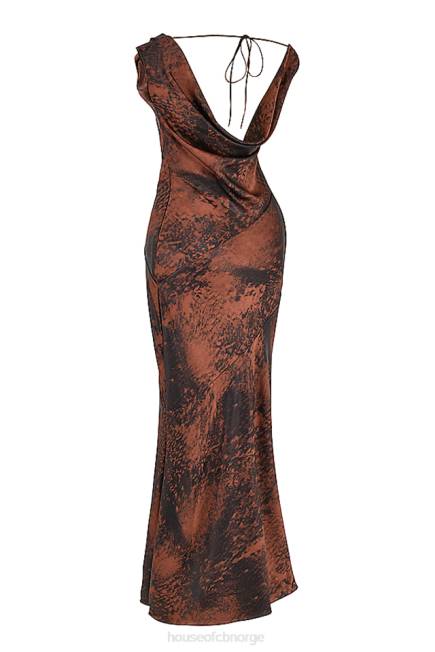klær alaina antikk kobber bias cut maxi kjole House of CB J6RL373