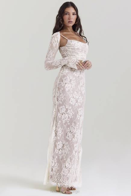 klær artemis vintage krem-blonde maxi-kjole House of CB J6RL133