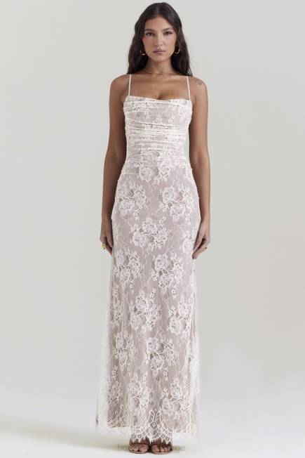 klær artemis vintage krem-blonde maxi-kjole House of CB J6RL133