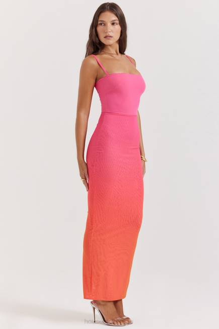 klær calista ombre flame maxi kjole House of CB J6RL184