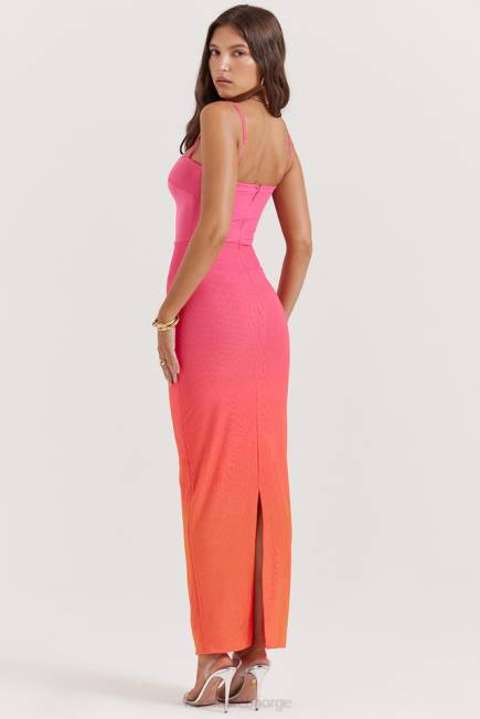 klær calista ombre flame maxi kjole House of CB J6RL184