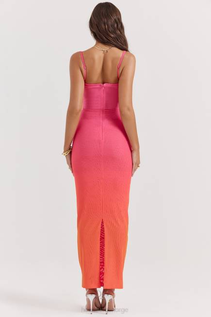 klær calista ombre flame maxi kjole House of CB J6RL184