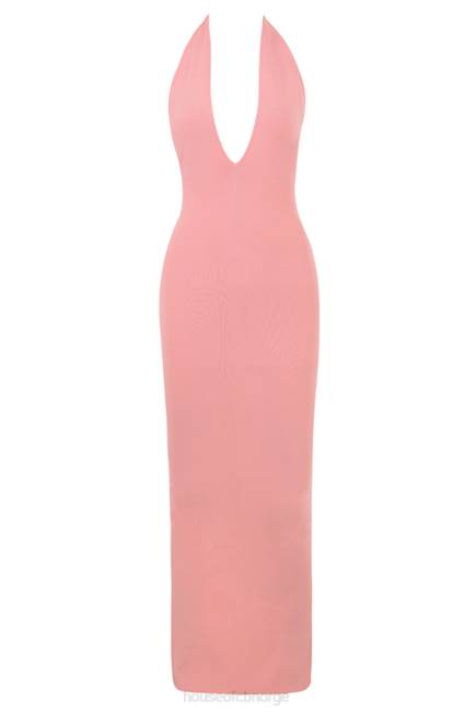 klær camelia aprikos stupe maxi kjole House of CB J6RL227