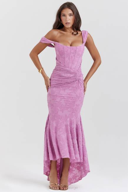 klær cesca rosa floral maxi kjole House of CB J6RL136