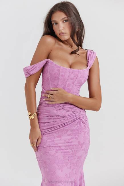 klær cesca rosa floral maxi kjole House of CB J6RL136
