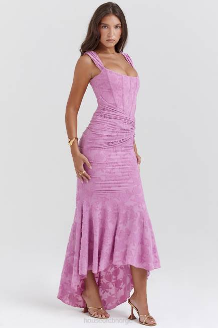 klær cesca rosa floral maxi kjole House of CB J6RL136