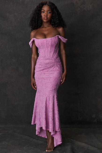 klær cesca rosa floral maxi kjole House of CB J6RL136