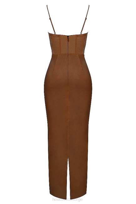 klær charmaine sjokolade korsett maxi kjole House of CB J6RL514