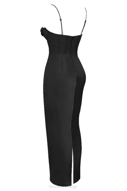 klær charmaine svart korsett maxi kjole House of CB J6RL474