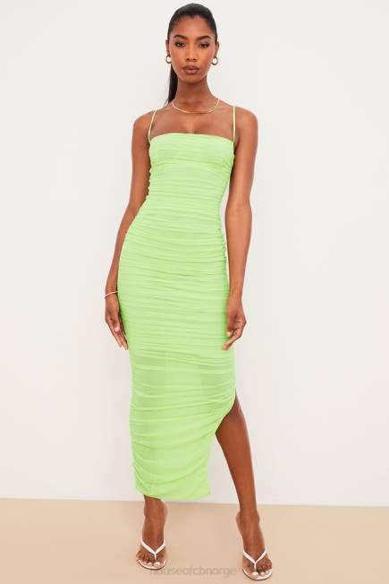 klær fornarina lime organza mesh maxi kjole House of CB J6RL544