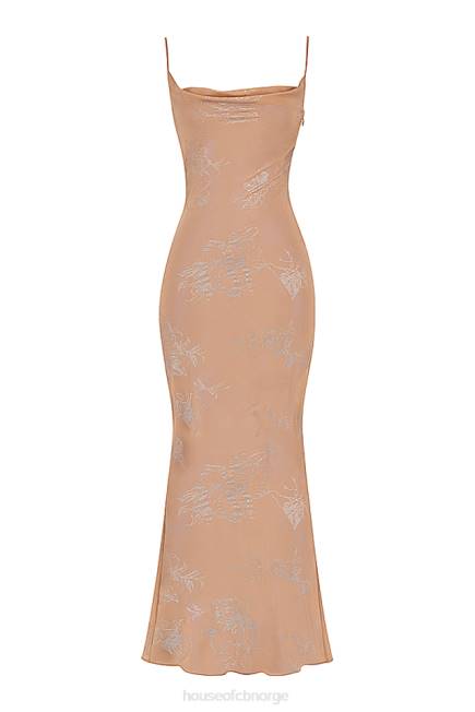 klær gabrielle iriserende cafe au lait maxi kjole House of CB J6RL365