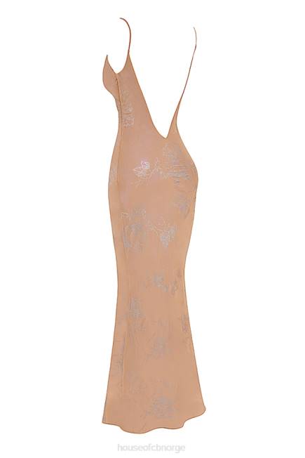klær gabrielle iriserende cafe au lait maxi kjole House of CB J6RL365