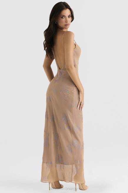 klær gabrielle iriserende cafe au lait maxi kjole House of CB J6RL365