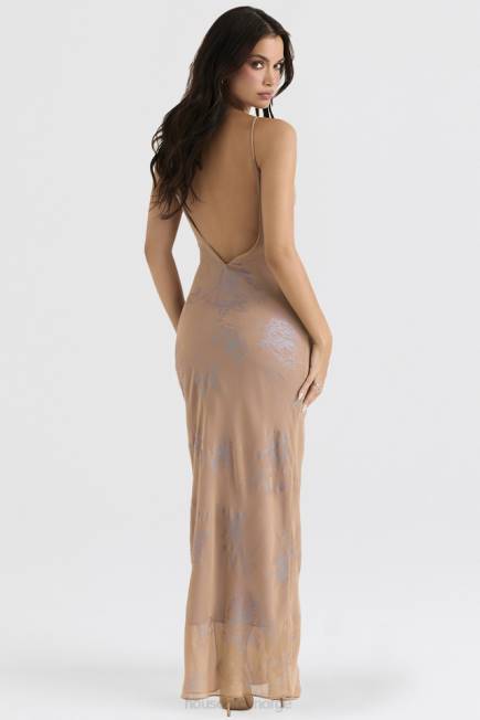 klær gabrielle iriserende cafe au lait maxi kjole House of CB J6RL365