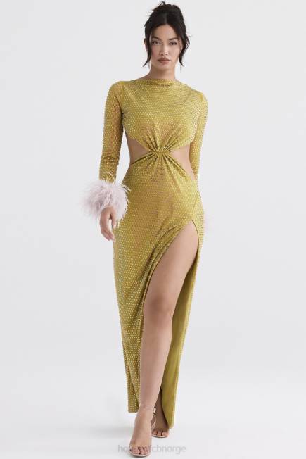 klær gina chartreuse krystallisert maxi kjole House of CB J6RL332