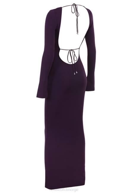 klær keana grape ribbestrikket maxi kjole House of CB J6RL318