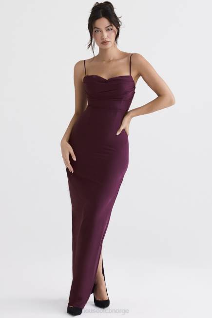 klær lani merlot korsett maxi kjole House of CB J6RL324