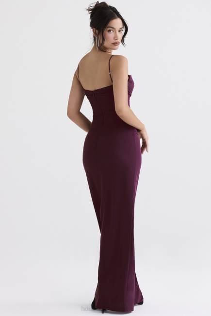 klær lani merlot korsett maxi kjole House of CB J6RL324
