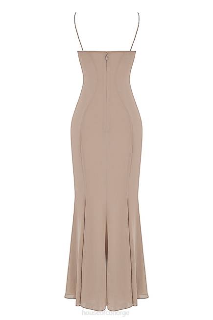 klær loren latte korsett maxi kjole House of CB J6RL454