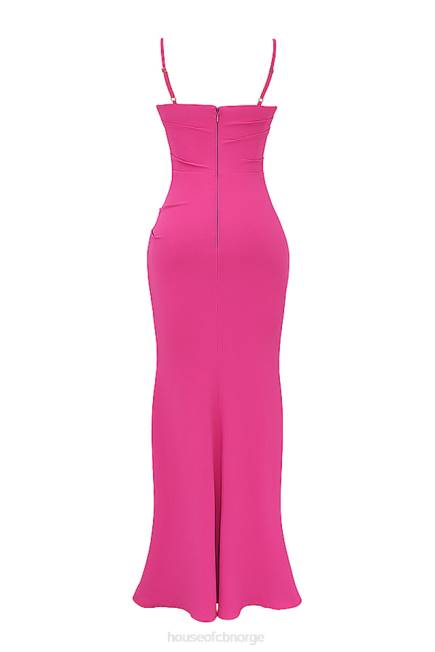 klær milena hot pink korsett maxi kjole House of CB J6RL181