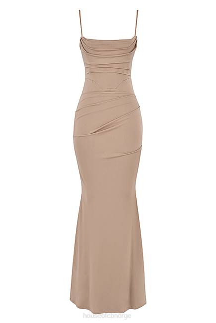 klær milena mandeljersey korsett maxi kjole House of CB J6RL462