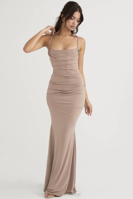 klær milena mandeljersey korsett maxi kjole House of CB J6RL462