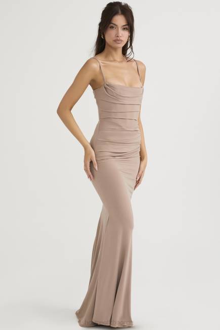klær milena mandeljersey korsett maxi kjole House of CB J6RL462