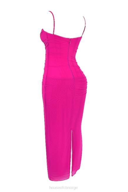 klær nalini fuchsia maxi kjole House of CB J6RL197