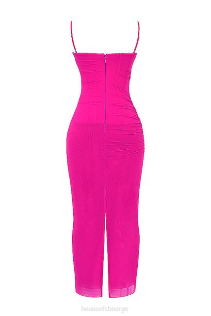 klær nalini fuchsia maxi kjole House of CB J6RL197